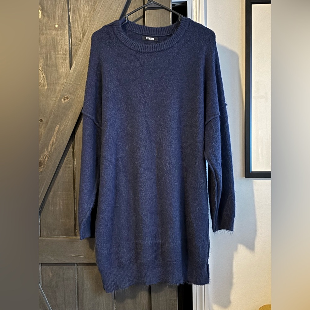 Navy Blue Sweater Dress